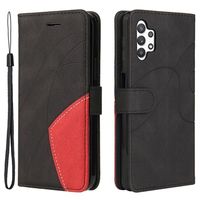 Bi-Color Series Samsung Galaxy A32 5G/M32 5G Wallet Case - Zwart - thumbnail