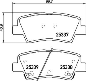 Remblokkenset, schijfrem BREMBO, u.a. für Hyundai, KIA