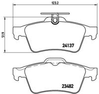 Remmenset, remschijf BREMBO, Remschijftype: Binnen geventileerd, Inbouwplaats: Achteras: , u.a. für Ford - thumbnail