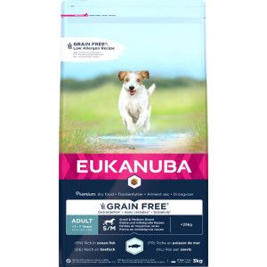 Eukanuba Adult S/M graanvrij zeevis hondenvoer 2 x 12 kg