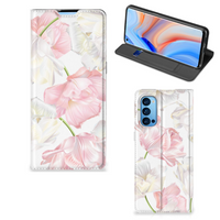 OPPO Reno4 Pro 5G Smart Cover Lovely Flowers - thumbnail