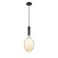 Home sweet home hanglamp Saga zwart Oval - amber