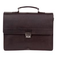 Burkely Dean aktentass Polykatoen, Leer Bruin