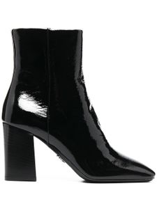 Prada bottines 90 mm à effet de brillance - Noir