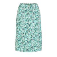 VILA midi rok VILIMA met all over print lichtblauw