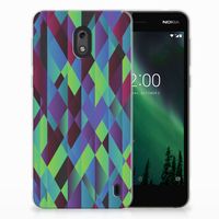 Nokia 2 TPU Hoesje Abstract Green Blue