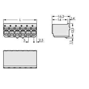 WAGO 2092-1124 Male behuizing (board) 2092 Totaal aantal polen: 4 Rastermaat: 5 mm Inhoud: 200 stuk(s)