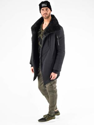 VSCT Clubwear / Parka Asymetric Luxury Zipper in zwart VSCT Clubwear / Parka Asymetric Luxury Zipper in zwart