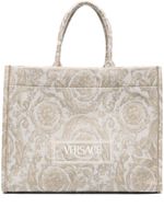 Versace grand sac à main Barocco Athena en jacquard - Tons neutres