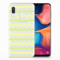 Samsung Galaxy A20e TPU bumper Waves Yellow - thumbnail