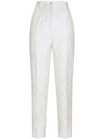 Dolce & Gabbana pantalon fuselé à broderies - Blanc