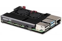Raspberry Pi Joy-iT Armor Case Block Active aluminium behuizing 4 B grote koellichaam - bescherming tegen stoten en hitte