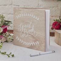 Gastenboek Bruiloft Vintage Rustiek Hout