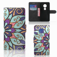 Motorola Moto G7 Play Hoesje Purple Flower - thumbnail