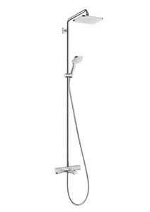 Hansgrohe Croma Select E opbouw regendouche met badthermostaat en 28cm hoofddouche chroom