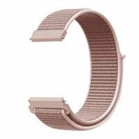 By Qubix - Compatible met Garmin Forerunner 55/245 / 645 - Sport Loop nylon bandje - Zacht roze - Compatible Garmin bandje - Bandbreedte: 20mm