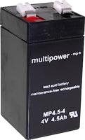 Multipower MP4,5-4 A960445 loodaccu 4V 4.5Ah lood-vlies (AGM) (B x H x D) 48 x 100 x 52 mm platte stekker