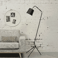 its about RoMi Vloerlamp Barcelona 155cm - Zwart