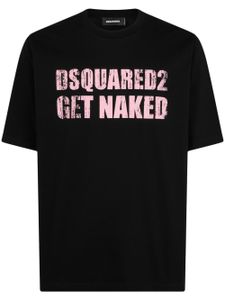 DSQUARED2 t-shirt en coton à logo imprimé - Noir