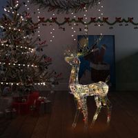 Kerstversiering rendier 140 LED's meerkleurig 128 cm acryl