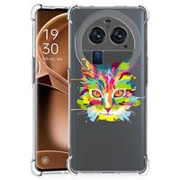 OPPO Find X6 Pro Stevig Bumper Hoesje Cat Color