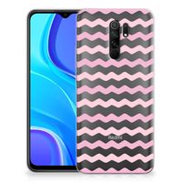 Xiaomi Redmi 9 TPU bumper Waves Roze