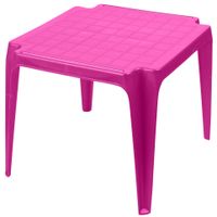 Sunnydays Kindertafel - roze - kunststof - buiten/binnen - L56 x B51 x H44 cm - Bijzettafels   -