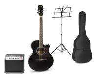 MAX ShowKit elektrisch akoestische gitaarset met muziekstandaard -