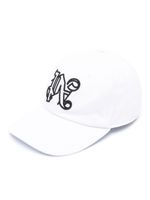 Palm Angels casquette à motif monogrammé brodé - Blanc - thumbnail