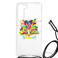 Samsung Galaxy S23 Plus Stevig Bumper Hoesje Cat Color