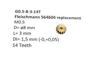 micromotor G0.5-8-3-14T tandwiel