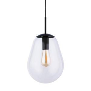 Nowodvorski Ø 22cm hanglamp Pear Small zwart met helder glas 7800