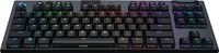 Logitech G915 TKL Tenkeyless LIGHTSPEED Wireless RGB Mechanical Gaming Keyboard toetsenbord RF-draadloos + Bluetooth Belgisch Koolstof - thumbnail