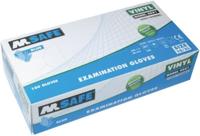 M-Safe Wegwerphandschoenen, gepoederd, vinyl, klein blauw, 100 stuks