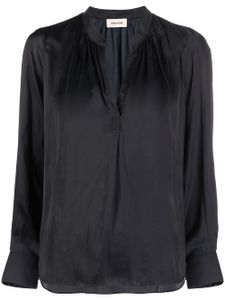 Zadig&Voltaire blouse satinée à col v - Noir