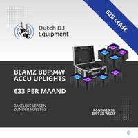 Beamz 8x BeamZ BBP94W accu Uplight in flightcase B2B lease