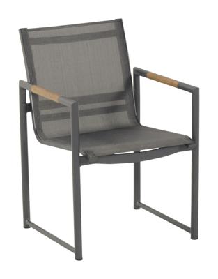 Hartman Tuinstoel 'Fontaine' teakhout, kleur Zwart