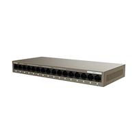 Tenda TEG1016M Switch Gigabit 16-Ports Netwerk Switch (VLAN, Plug and Play, Metalen Behuizing, Ventilatorloos, Unmanaged) LAN Switch 16 Poorten LAN Splitter LAN Verdeler Ethernet Switch