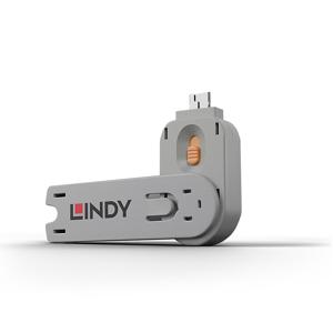 Lindy 40623 poortblokker Poortblokkeersleutel USB Type-A Oranje Acrylonitrielbutadieenstyreen (ABS) 1 stuk(s)