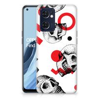 Silicone Back Case OPPO Reno 7 5G | Find X5 Lite Skull Red