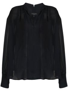 rag & bone blouse oversize à col v - Bleu