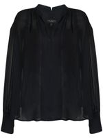 rag & bone blouse oversize à col v - Bleu - thumbnail