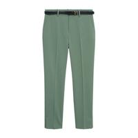 Mango cropped straight fit pantalon lichtgroen