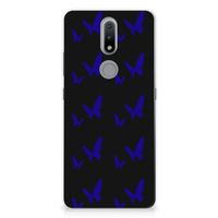 Nokia 2.4 TPU bumper Vlinder Patroon - thumbnail