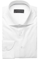 John Miller Slim Fit Overhemd wit, Effen