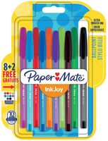 Paper Mate balpen InkJoy 100 met dop, blister 8 + 2 gratis - thumbnail