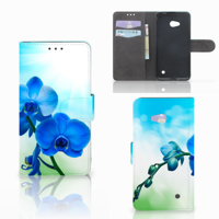 Microsoft Lumia 640 Hoesje Orchidee Blauw - Cadeau voor je Moeder
