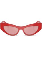 Dolce & Gabbana Eyewear lunettes de soleil à monture ovale - Rouge