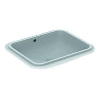 Geberit VariForm onderbouwwastafel rechthoekig 50 cm met overloop KeraTect, wit