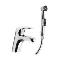 Wastafelmengkraan Sapho met bidetdouche Chroom